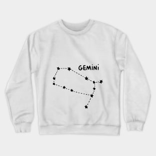 Zodiac Sign - Gemini Black Crewneck Sweatshirt